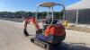 Kubota 1.5ton Mini Digger aux piped, red key available Hours: approx 3829 Ser. No. 78634 - 10