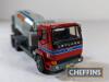 6no. white metal kit-built scale model construction and plant lorries to include, Mack Rock Carrier, Fyfe Scammell concrete mixer, Faun dump truck, Scania cement bulk truck, Hill Scammell contractor, Tilcon Mortar Leyland mixer. SOme details parts such as - 18