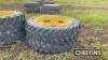 4no. pr. Alliance Agriflex 363 380/90R46 rear and pr. BKT 380/85R30 front wheels and tyres with John Deere centres - 4