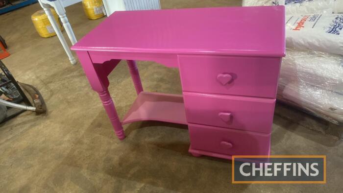 Dressing Table bright pink UNRESERVED LOT