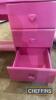 Dressing Table bright pink UNRESERVED LOT - 8