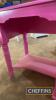 Dressing Table bright pink UNRESERVED LOT - 10