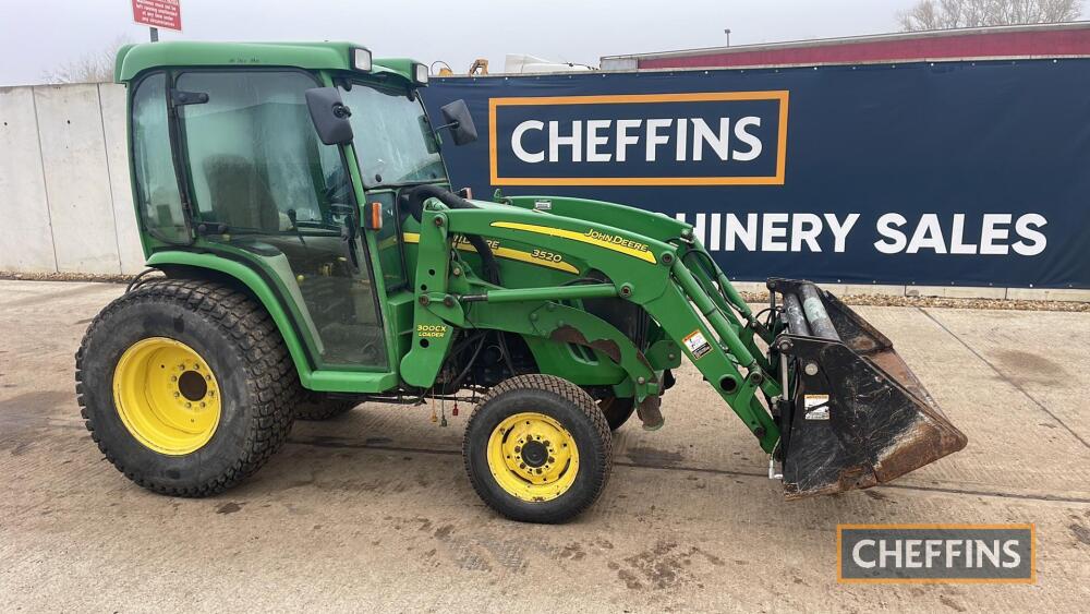 2013 John Deere 3520 Tractor Cw Jd 300cx Front Loader 4 In 1 Bucket 37hp Full Cab Grass 7465