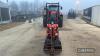 2015 Kubota K008 Mini Digger Hours: approx 2200 Ser. No. 26144 - 2