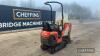 2015 Kubota K008 Mini Digger Hours: approx 2200 Ser. No. 26144 - 8