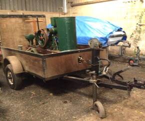 Braked trailer (inner dimensions 1.8m x 1.04m) c/w loading winch