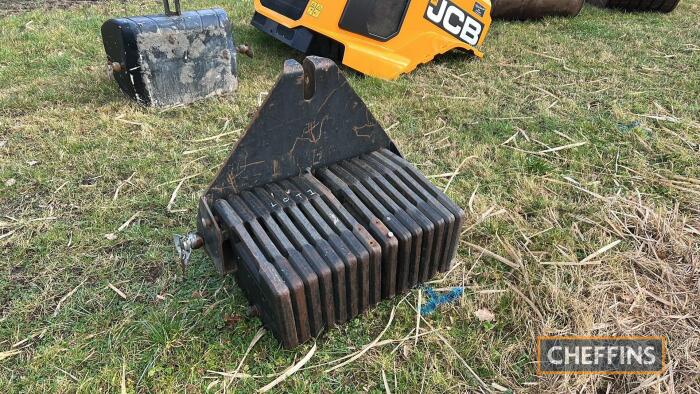 15no. JCB front weights and frame