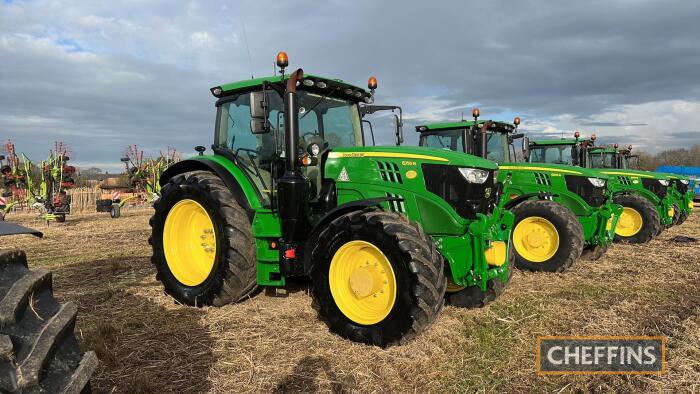 2020 JOHN DEERE 6155R AutoPowr Premium Edition 50kph 4wd TRACTOR # Fitted with front linkage and PTO, front and cab suspension, 4600 Command Centre, LED lights, hydraulic top link and stabilisers on 650/65R42 rear and 540/65R30 front wheels and tyres. Fu