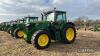 2020 JOHN DEERE 6155R AutoPowr Premium Edition 50kph 4wd TRACTOR Fitted with front linkage and PTO, front and cab suspension, 4600 Command Centre, LED lights, hydraulic top link and stabilisers on 650/65R42 rear and 540/65R30 front wheels and tyres. Full - 3