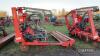 2017 Mastek Slurry Mate 5 leg Cultivator c/w slurry injectors, front spring loaded discs, hydraulic autoreset subsoiler tines and hydraulic adjustable rear flat press roller. Hydraulic slurry macerator distribution head and pipe guide bracket. Ser. No.