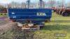 KRM M2 Fertiliser Twin Disc Spreader c/w PTO shaft requires new 7 pin plug UNRESERVED LOT - 11