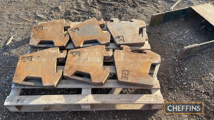 6no. Massey Ferguson 45kg Front Weights UNRESERVED LOT