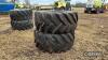 2no. 800/65R32 Goodyear DT822 tyres - 2