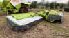 2019 Claas 9400 Disco Duo hydraulic folding rear mounted mower conditioner with 2019 Claas 3200FC Disco mower conditioner with reverse drive hydraulic end flaps and extra rear skids. Can be used as a conventional triple mower set Rear serial No. 6601112 - 2