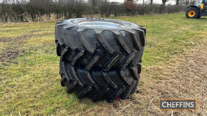 2no. 600/70R30 BKT 16stud wheels and tyres, unused