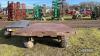 Flat Trailer c/w tipping rams, steel deck, approx 12ft/3.6m length, 6ft 6in/2m width UNRESERVED LOT - 6