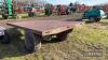 Flat Trailer c/w tipping rams, steel deck, approx 12ft/3.6m length, 6ft 6in/2m width UNRESERVED LOT - 7