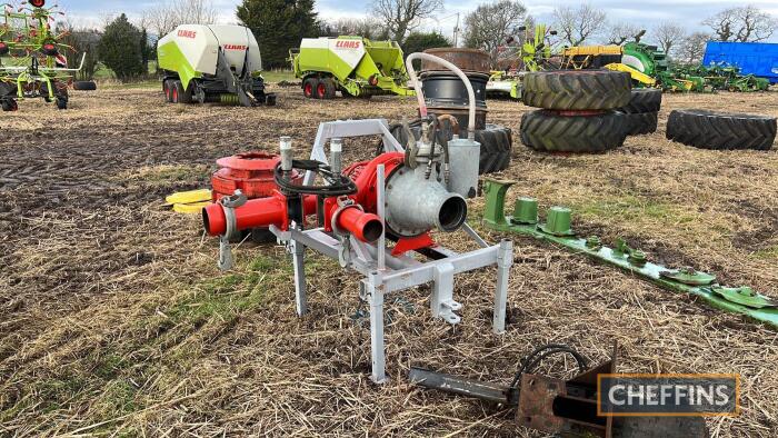 Doda H35 mounted slurry pump with reconditioned 5ins outlet and hydraulic gate valves. Recent rebuild