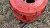 4no. 200kg Fendt wheel weights t/w 2no. mounting plates - 3