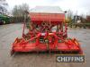 Accord Pneumatic DA drill with bout markers, tramlining kit and following harrows mounted to 2010 Pottinger Lion 301 power harrow with crumbler roller, 3m c/w pto, control box and manual Drill Serial No. 024604 Power Harrow Serial No. VBP00087310106223 - 2