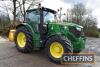 2013 JOHN DEERE 6140R AutoQuad 40kph 4wd TRACTOR Fitted with 2016 Degenhart front linkage and front suspension on BKT Agri Max RT657 650/65R38 rear and BKT Agri Max RT657 540/65R28 front wheels and tyres. On farm from new c/w manual and key Reg. No. PE1