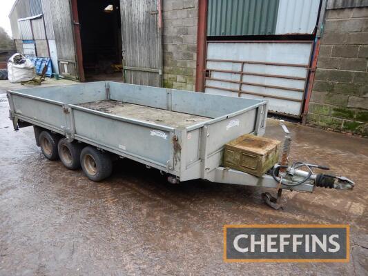 Graham Edwards FB3512T tri-axle 12x6ft dropside trailer Serial No. 91291009