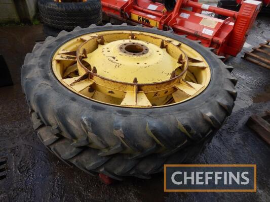 2no. 11.2 - 48 wheels and tyres, John Deere 20/30 series centres