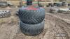 4no. 600/55-26.5 Floatation Wheels & Alliance Tyres 8 Stud Rims to fit Sam sprayer