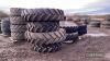 Pr. of Pirelli 16.9x30 TM600 & Michelin 18.4x46 Bibgrib Wheels & Tyres Ex Case - 3