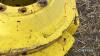 2no. 1,200kg John Deere wheel weights and 2no. mounting plates - 6