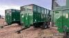 2013 Bailey 14tonne tandem axle steel monocoque trailer with silage sides, hydraulic tailgate, rear push bar, sprung drawbar and axle on Alliance 560/60R22.5 wheels and tyres Serial No. 11942 - 3