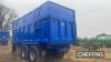 2020 Bailey 18tonne tandem axle steel monocoque trialer with silage sides, rear steer axle, sprung drawbar and axles, rollover sheet, air and hydraulic brakes, hydraulic tailgate, rear push bar and drawbar on 600/55R26.5 wheels and tyres Serial No. 20358 - 4