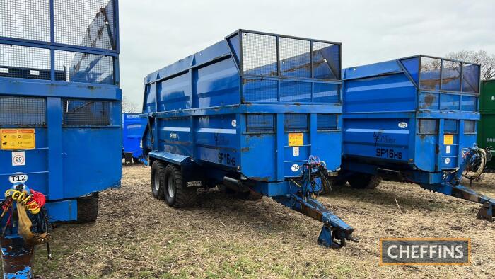 2011 Richard Western SF16HS 16tonne tandem axle steel monocoque trailer with silage sides, air and hydraulic brakes, hydraulic tailgate, sprung drawbar and axles and rear drawbar on 560/60R22.5 wheels and tyres Serial No. 15426