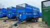 2011 Richard Western SF16HS 16tonne tandem axle steel monocoque trailer with silage sides, air and hydraulic brakes, hydraulic tailgate, sprung drawbar and axles and rear drawbar on 560/60R22.5 wheels and tyres Serial No. 15427 - 4