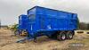 2020 Bailey 18tonne tandem axle steel monocoque trailer with silage sides, rear steer axle, sprung drawbar and axles, rollover sheet, air and hydraulic brakes, hydraulic tailgate, rear push bar and drawbar on 600/55R26.5 wheels and tyres Serial No. 20362 - 4