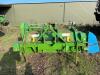 Standen FM2 front mounted two row haulm topper, PTO driven, adjustable depth wheels. Flails set for beds and machine fitted with side delivery cross conveyor. Location Soham Nr Ely - 8