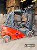 Linde H20 industrial forklift diesel engine with side shift and roll frame cab. 23x9-10 solid front wheels, 6.50-10 solid rears. Hours 9234, Serial No. H2X392R02089 Year 2004. Location Near Didcote, Oxfordshire