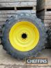 John Deere row crop wheels, Michelin agribib 480/80 R42 rears. NB Removed from JD 6930 Location near Taunton. - 2