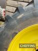 John Deere row crop wheels, Michelin agribib 480/80 R42 rears. NB Removed from JD 6930 Location near Taunton. - 3