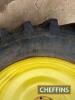 John Deere row crop wheels, Michelin agribib 480/80 R42 rears. NB Removed from JD 6930 Location near Taunton. - 5