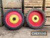 Fendt row crop wheels, Michelin 320/85 R38 fronts, 320/95 R54 rears. NB Fendt red rear centres available. Location near Taunton. - 2