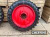 Fendt row crop wheels, Michelin 320/85 R38 fronts, 320/95 R54 rears. NB Fendt red rear centres available. Location near Taunton. - 5