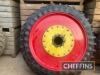 Fendt row crop wheels, Michelin 320/85 R38 fronts, 320/95 R54 rears. NB Fendt red rear centres available. Location near Taunton. - 4