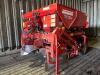 Grimme GB215 2 row mounted belt planter, front soil plough, steel openers with stainless wear strip, soil retention panels, stainless moulding hood, steering rear wheels and tipping hopper. Chafer AS120 liquid fertiliser applicator included. Serial No 204