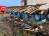 Lemken Europal 5 furrow reversible plough, slatted bodies, depth wheel, c/w hydraulic press arm. Serial no 199 585. Location near Downham Market