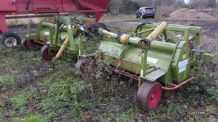 Baselier FKVB540 3-bed rigid hook tine cultivator full-width hook tines, front adjustable depth wheels, adjustable rear forming hood set for 3 x 72ins beds, hydraulic rear linkage frame, fitted with mini subsoiler legs. Frame suitable for rear ridger bodi