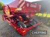 Grimme GL42T trailed belt planter, hydraulic levelling of planter units, self-centre steering, hydraulic agitation for belts, hydraulic tipping hopper, drawbar steering c/w centering, oversize wheels. Year 2010. Location Banff, Aberdeenshire. - 4