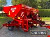 Grimme GL42T trailed belt planter, hydraulic levelling of planter units, self-centre steering, hydraulic agitation for belts, hydraulic tipping hopper, drawbar steering c/w centering, oversize wheels. Year 2010. Location Banff, Aberdeenshire. - 2