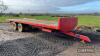 Tandem axle 27ft flat bed trailer on 435/50R19.5 wheels and tyres