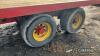 Tandem axle 27ft flat bed trailer on 435/50R19.5 wheels and tyres - 5